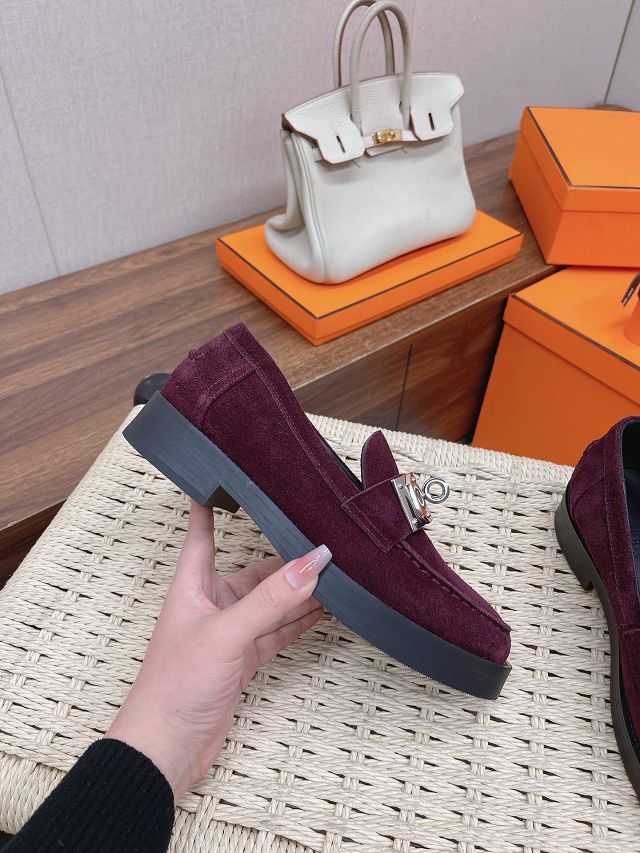 Hermes suede hot loafer HS0138