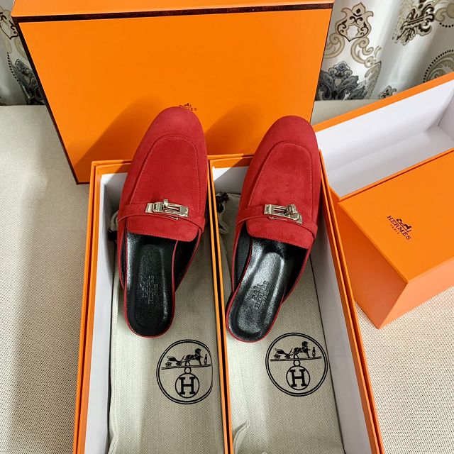 Hermes suede oz mule HS0129