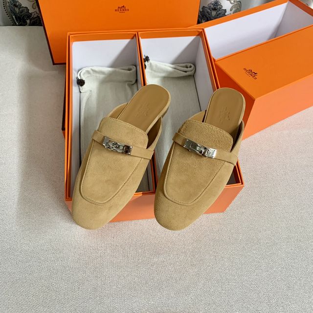 Hermes suede oz mule HS0129