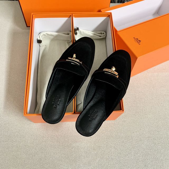 Hermes suede oz mule HS0129