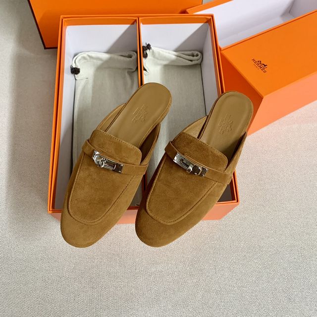 Hermes suede oz mule HS0129