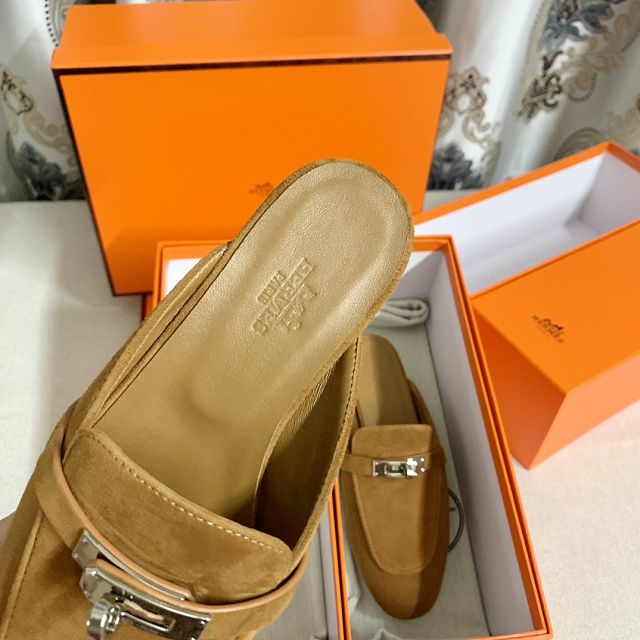 Hermes suede oz mule HS0129