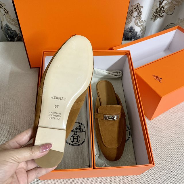 Hermes suede oz mule HS0129