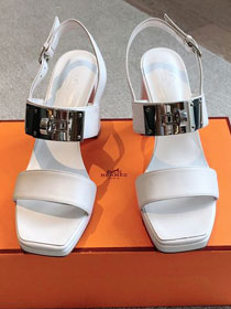 Hermes calfskin Ilona 90mm sandal HS0145