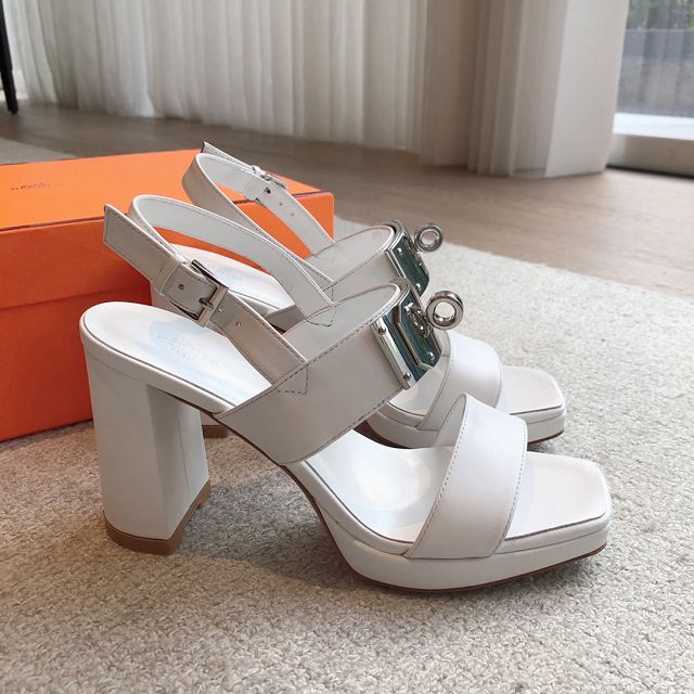 Hermes calfskin Ilona 90mm sandal HS0145