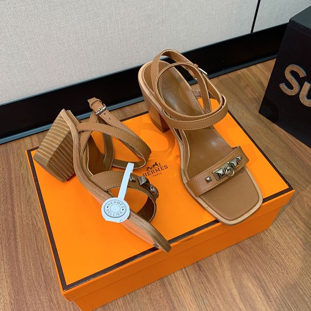 Hermes epsom leather ivresse 65mm sandal HS0147