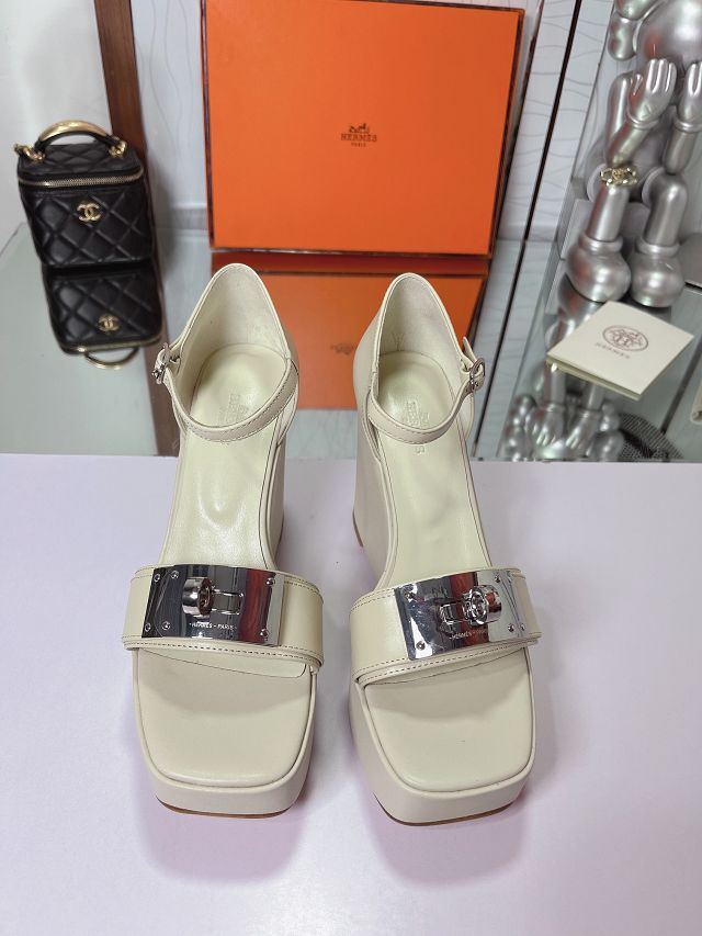 Hermes calfskin 90mm sandal HS0163