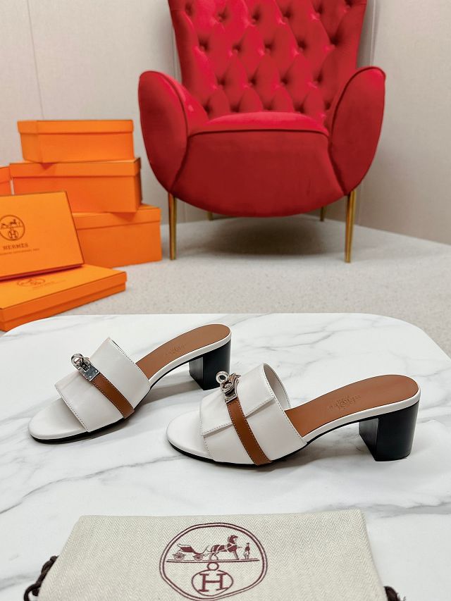 Hermes calfskin gigi 50mm sandal HS0183