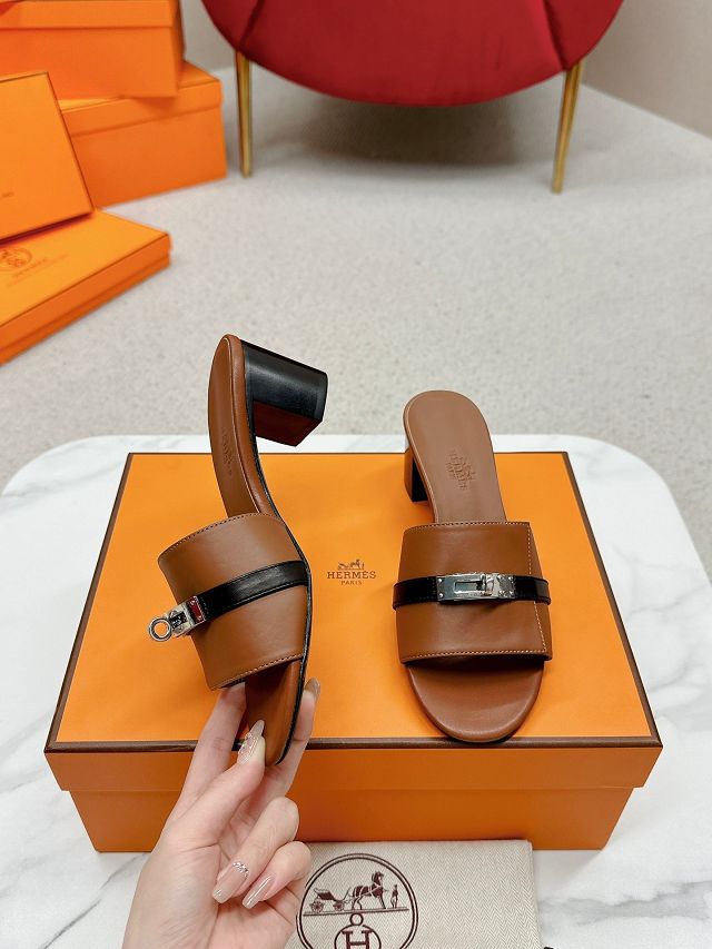 Hermes calfskin gigi 50mm sandal HS0183