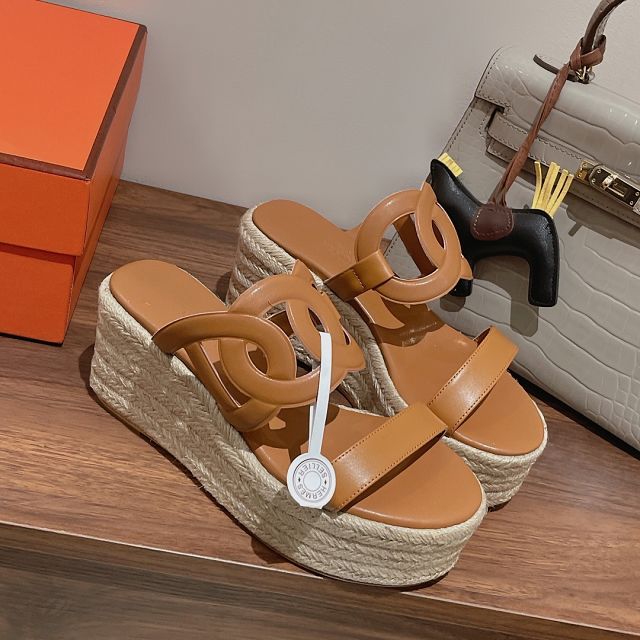 Hermes calfskin ithea 90mm sandal HS0182