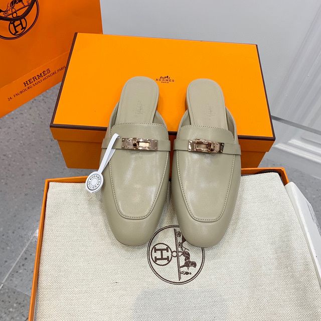 Hermes calfskin oz mule HS0174