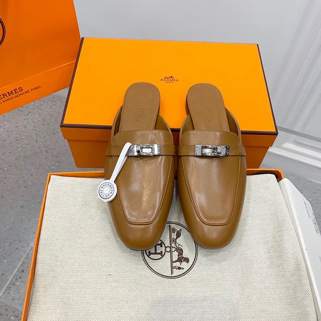 Hermes calfskin oz mule HS0174