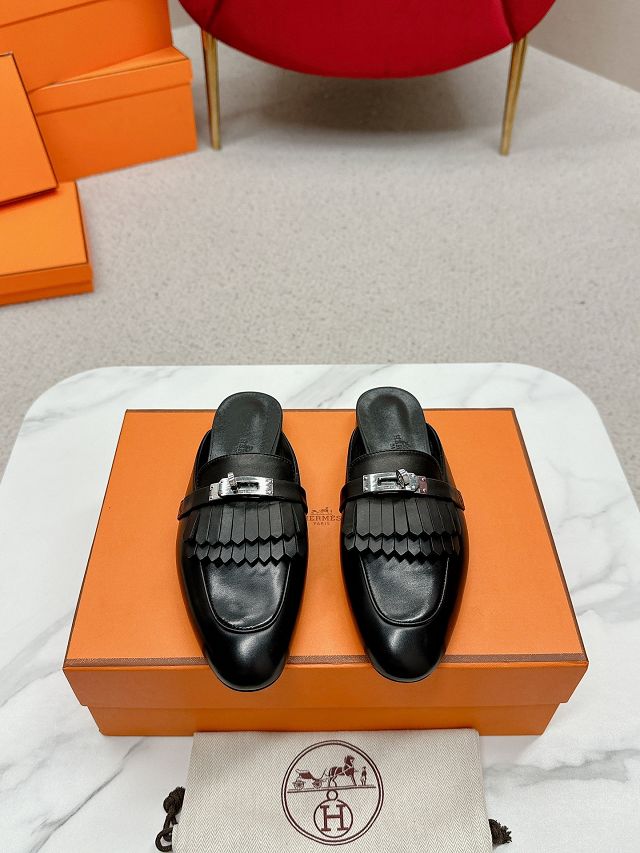 Hermes calfskin oz mule HS0175