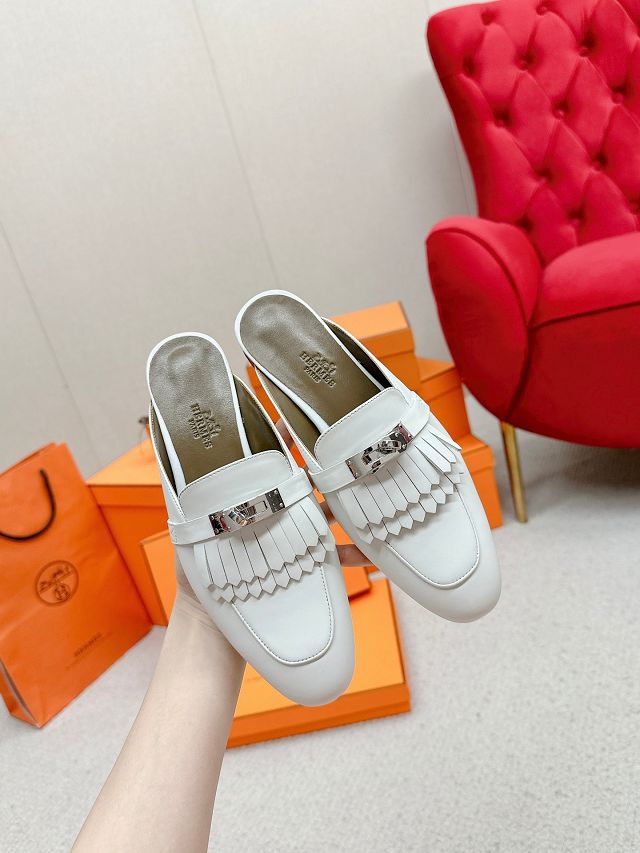 Hermes calfskin oz mule HS0175