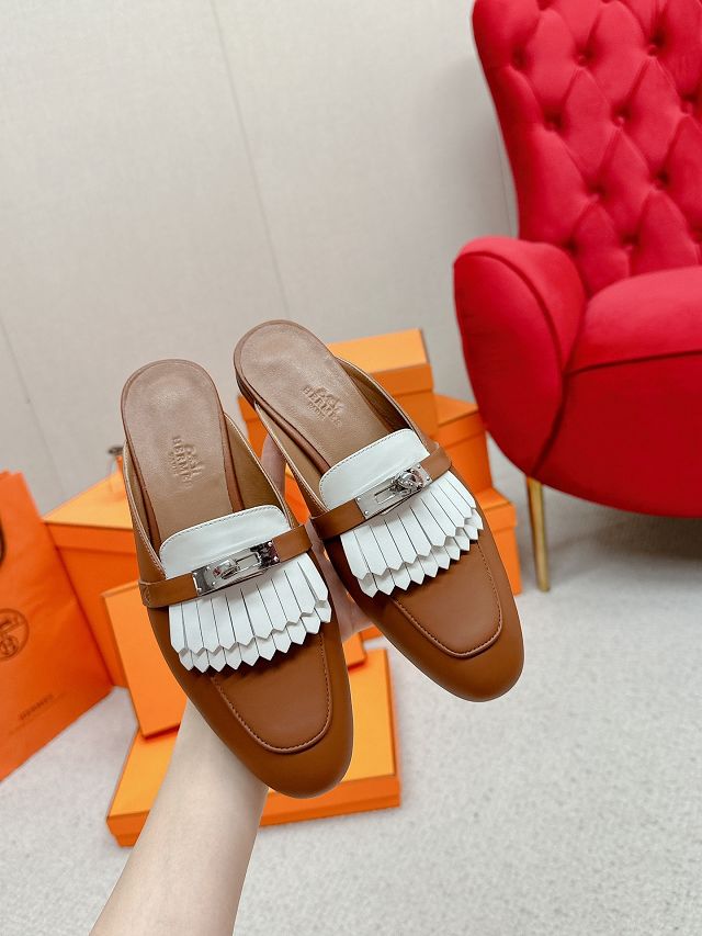 Hermes calfskin oz mule HS0175