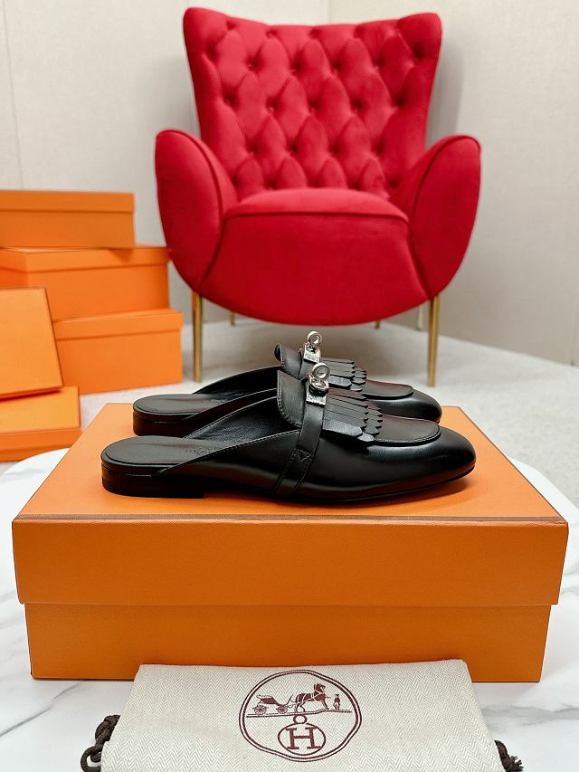 Hermes calfskin oz mule HS0175