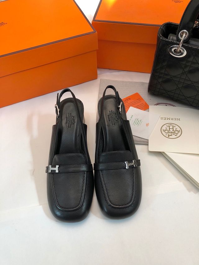 Hermes calfskin slingback HS0157