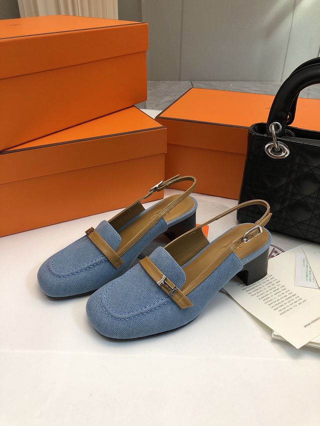 Hermes calfskin slingback HS0157