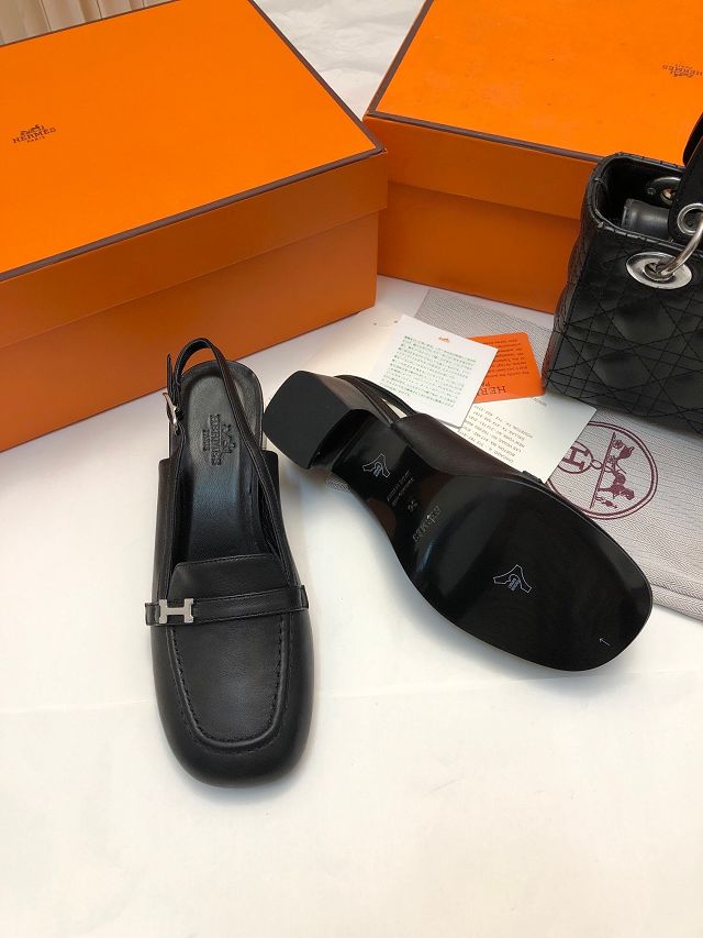 Hermes calfskin slingback HS0157