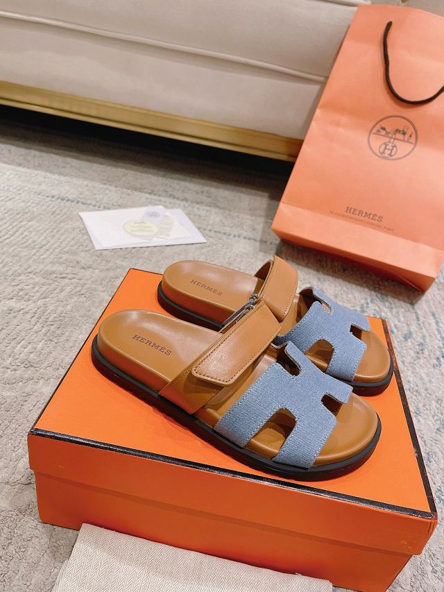 Hermes canvas chypre sandal HS0169