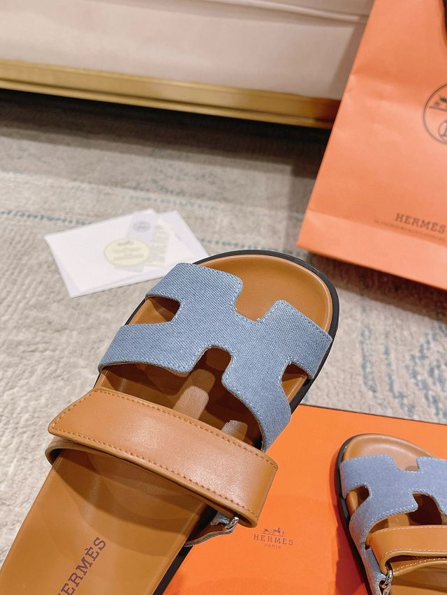 Hermes canvas chypre sandal HS0169