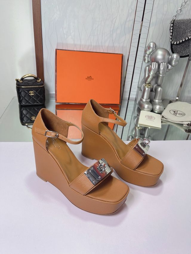 Hermes epsom calfskin 90mm sandal HS0162