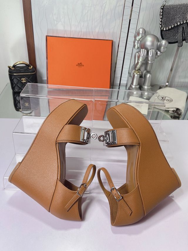 Hermes epsom calfskin 90mm sandal HS0162