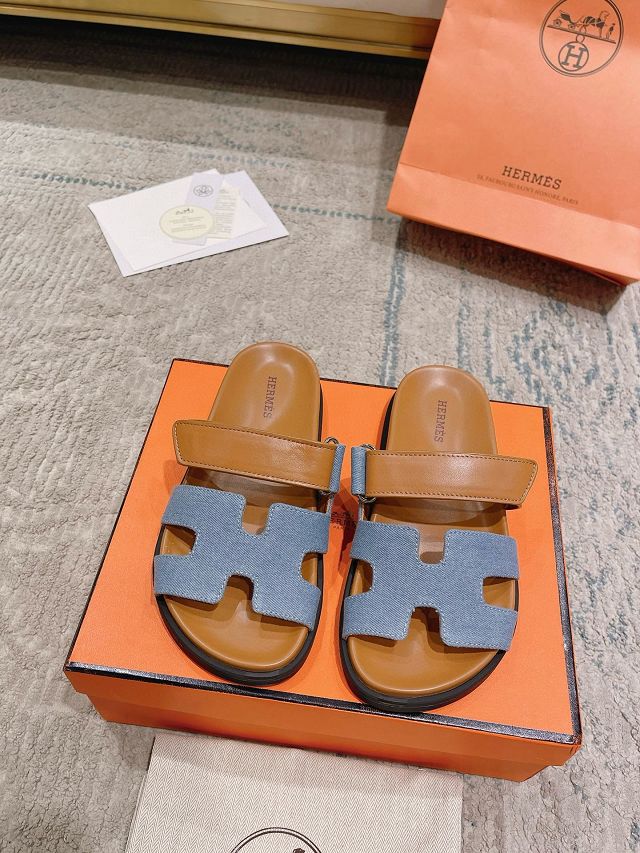 Hermes canvas chypre sandal HS0169