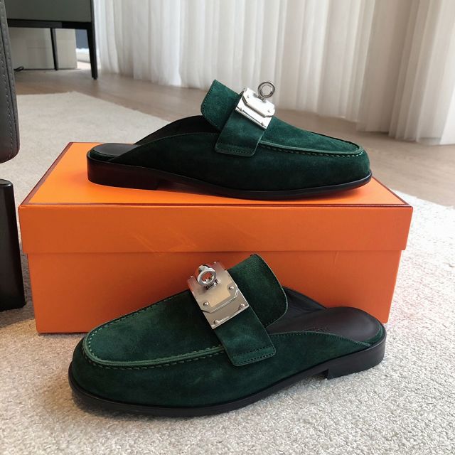 Hermes suede Iota mule HS0178