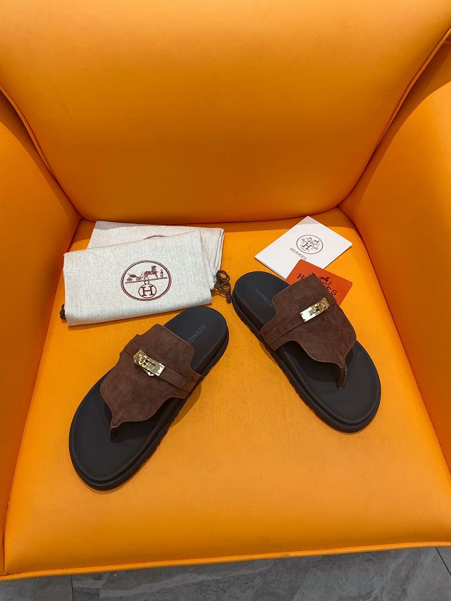 Hermes suede empire sandal HS0165