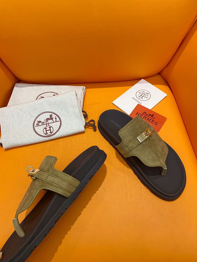 Hermes suede empire sandal HS0165