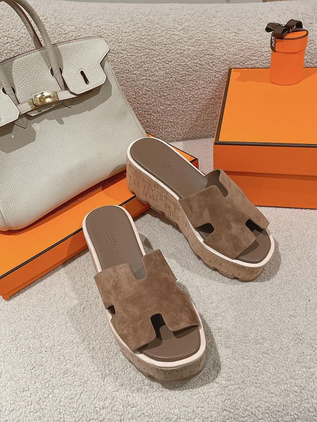 Hermes suede eze 70mm sandal HS0181