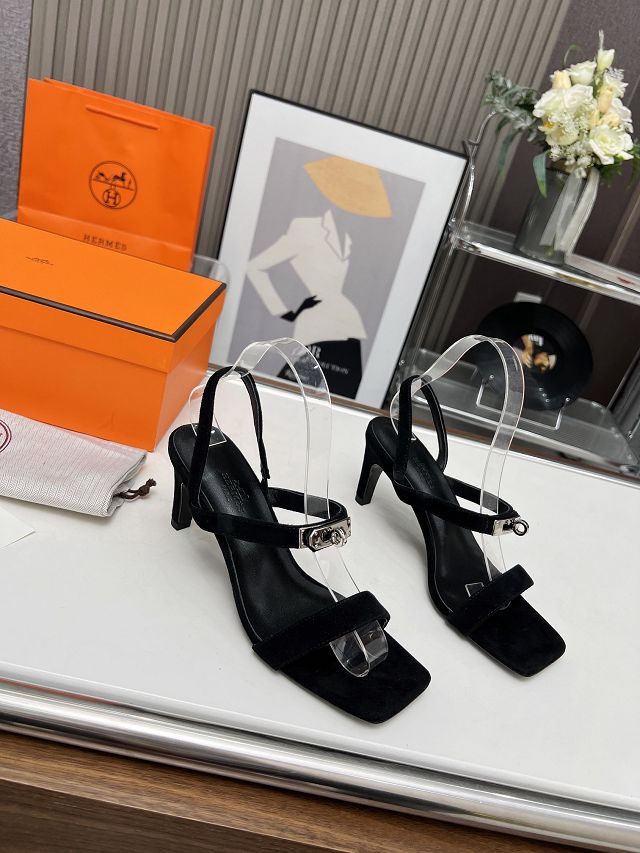 Hermes suede glamour 75mm sandal HS0161