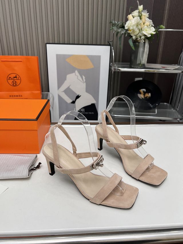 Hermes suede glamour 75mm sandal HS0161