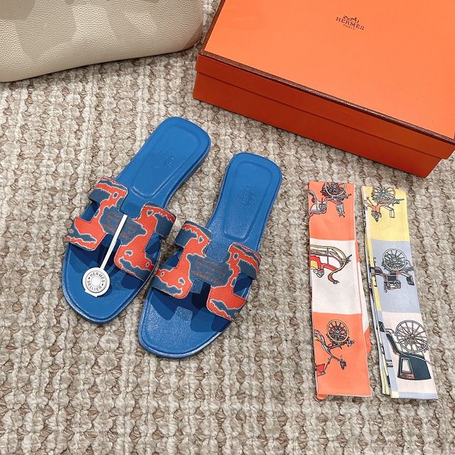 Hermes canvas oran sandal HS0203