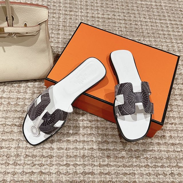 Hermes canvas oran sandal HS0203