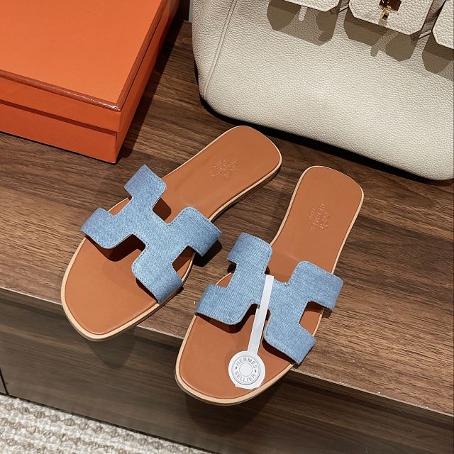 Hermes canvas oran sandal HS0208