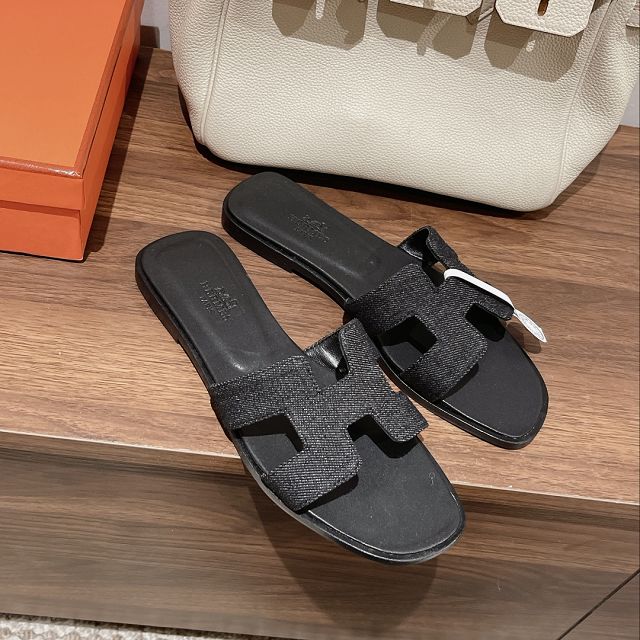 Hermes canvas oran sandal HS0208