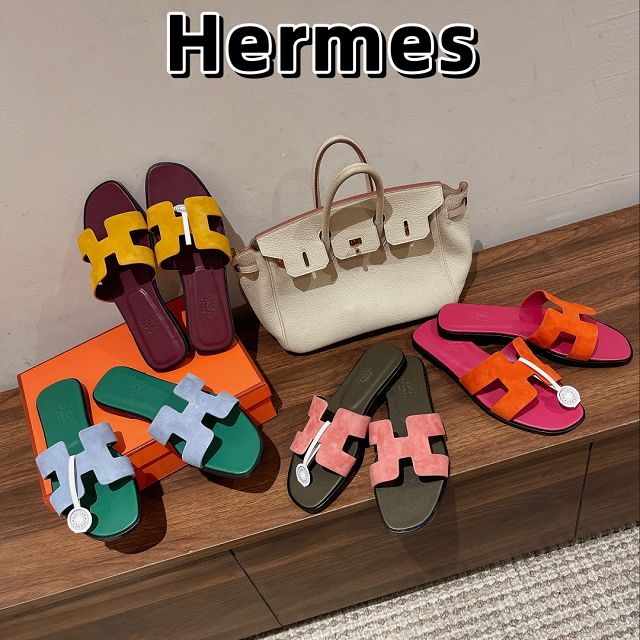 Hermes suede oran sandal HS0207