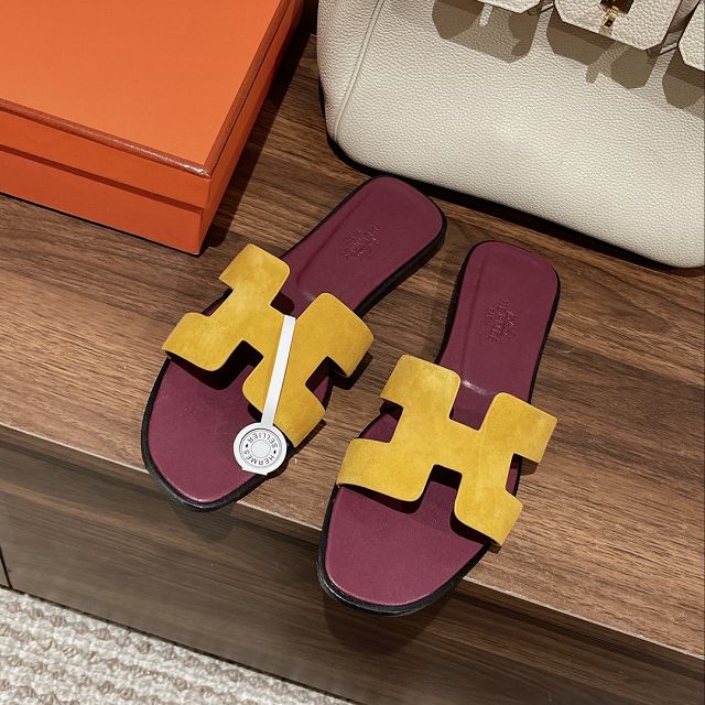 Hermes suede oran sandal HS0207