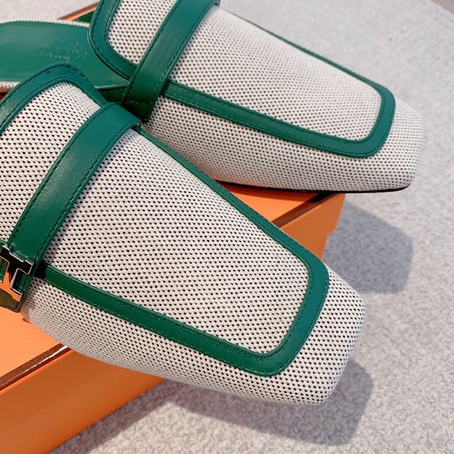 Hermes canvas groupie mule HS0223