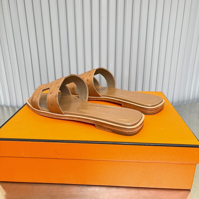 Hermes ostrich calfskin oran sandal HS0214