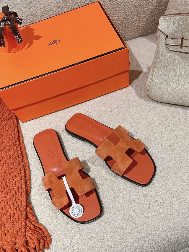 Hermes suede oran sandal HS0213