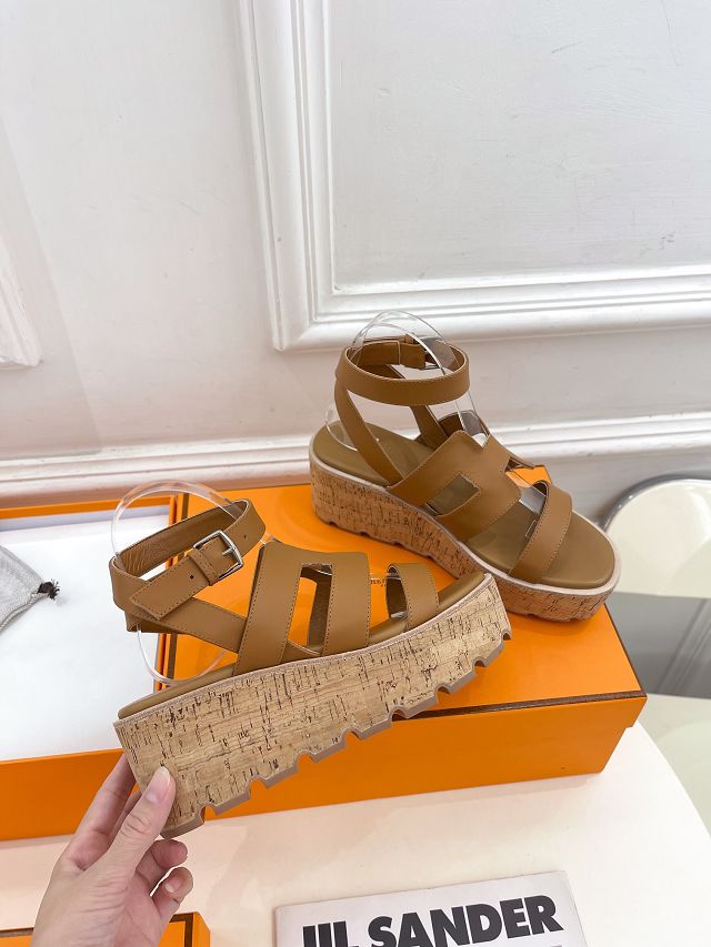 Hermes calfskin 60mm sandal HS0259