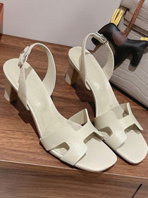 Hermes calfskin 75mm sandal HS0243