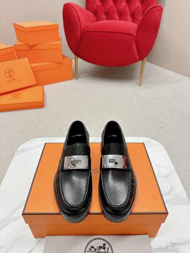 Hermes calfskin hot loafer HS0237