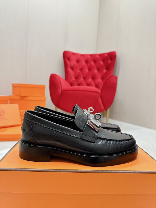 Hermes calfskin hot loafer HS0237