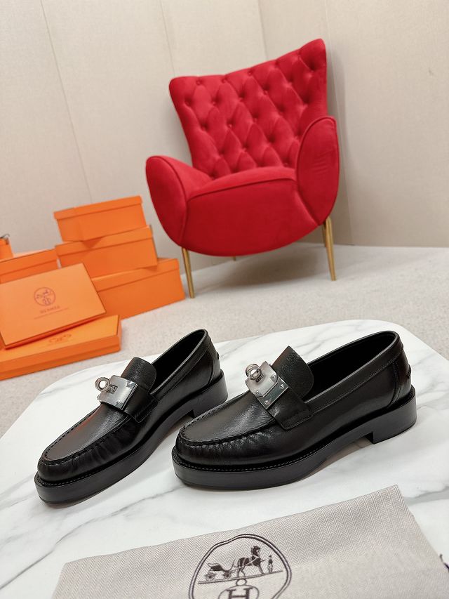 Hermes calfskin hot loafer HS0237