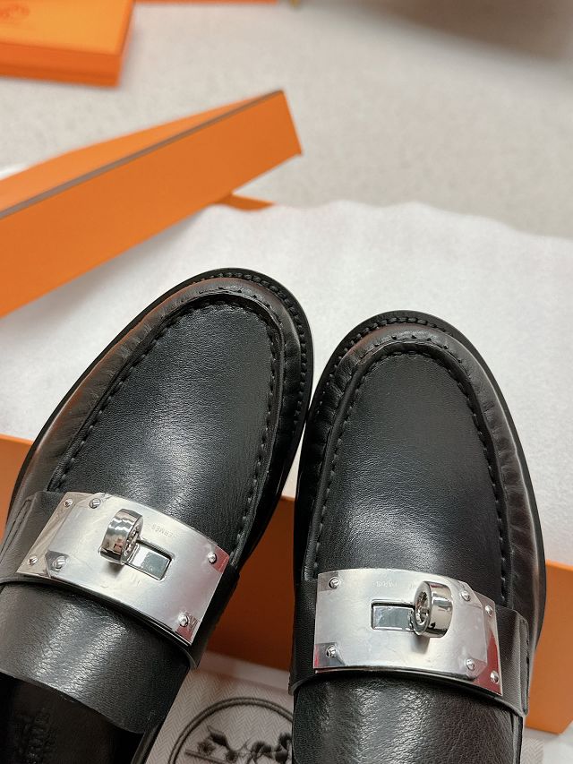 Hermes calfskin hot loafer HS0237