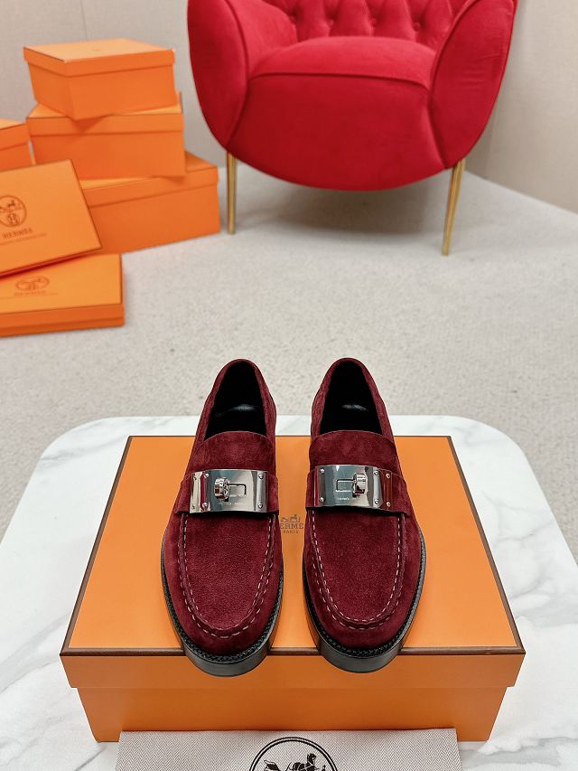 Hermes calfskin hot loafer HS0237